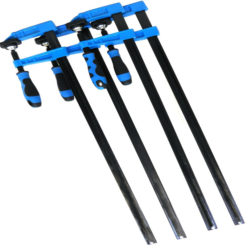 4pcs Quick-Release F-Clamps with Blue Handles