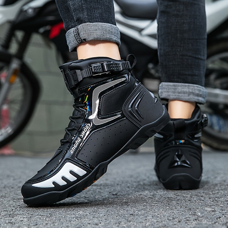 Men'S Motorcycle Boots Microfiber Motocross Racing Boots