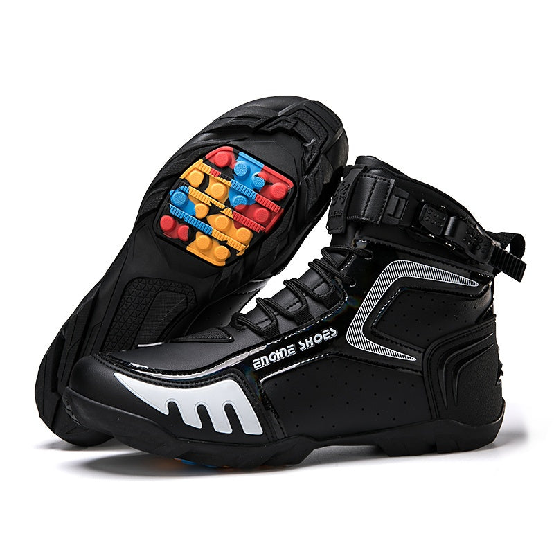 Men'S Motorcycle Boots Microfiber Motocross Racing Boots