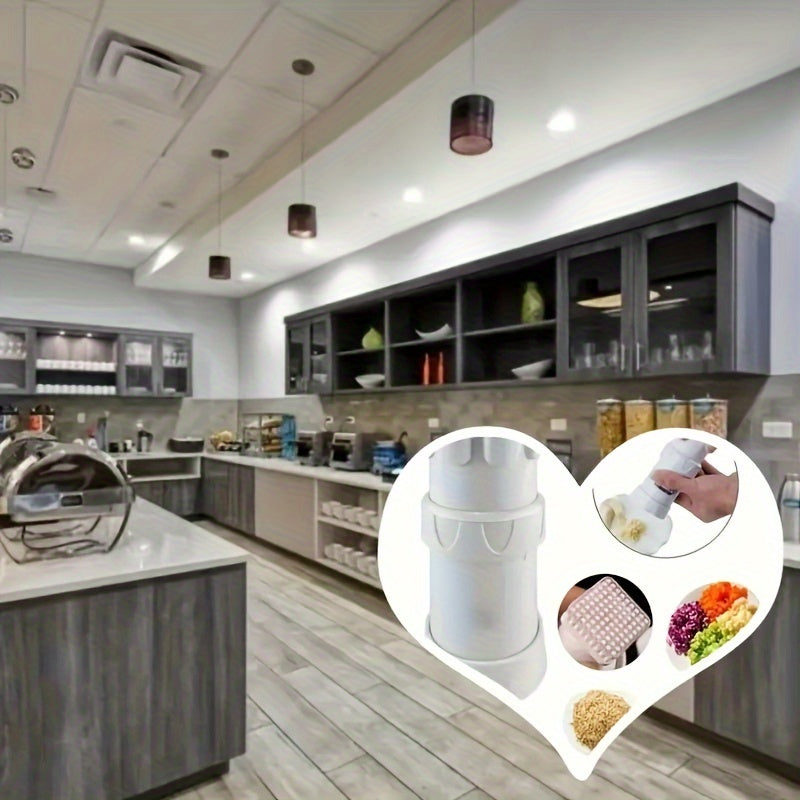 1 piece of manual garlic press/mincer, mini multi-functional garlic cutter