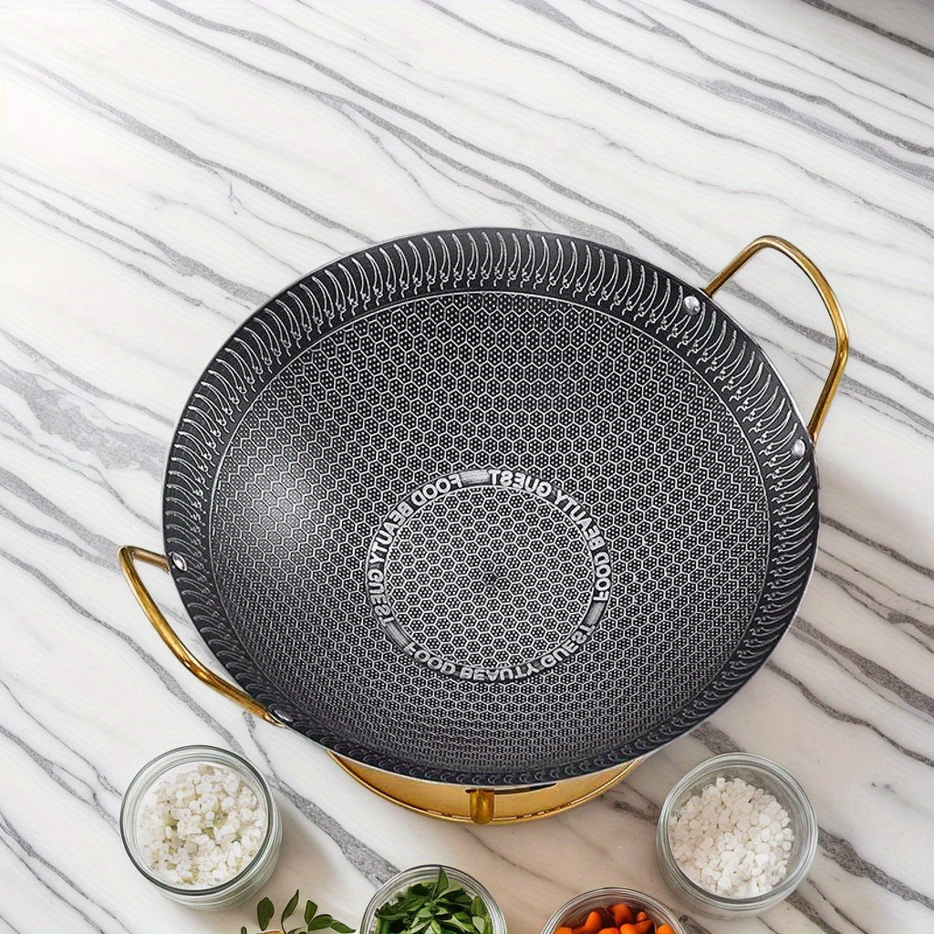 3pcs honeycomb Stainless steel non-stick pan