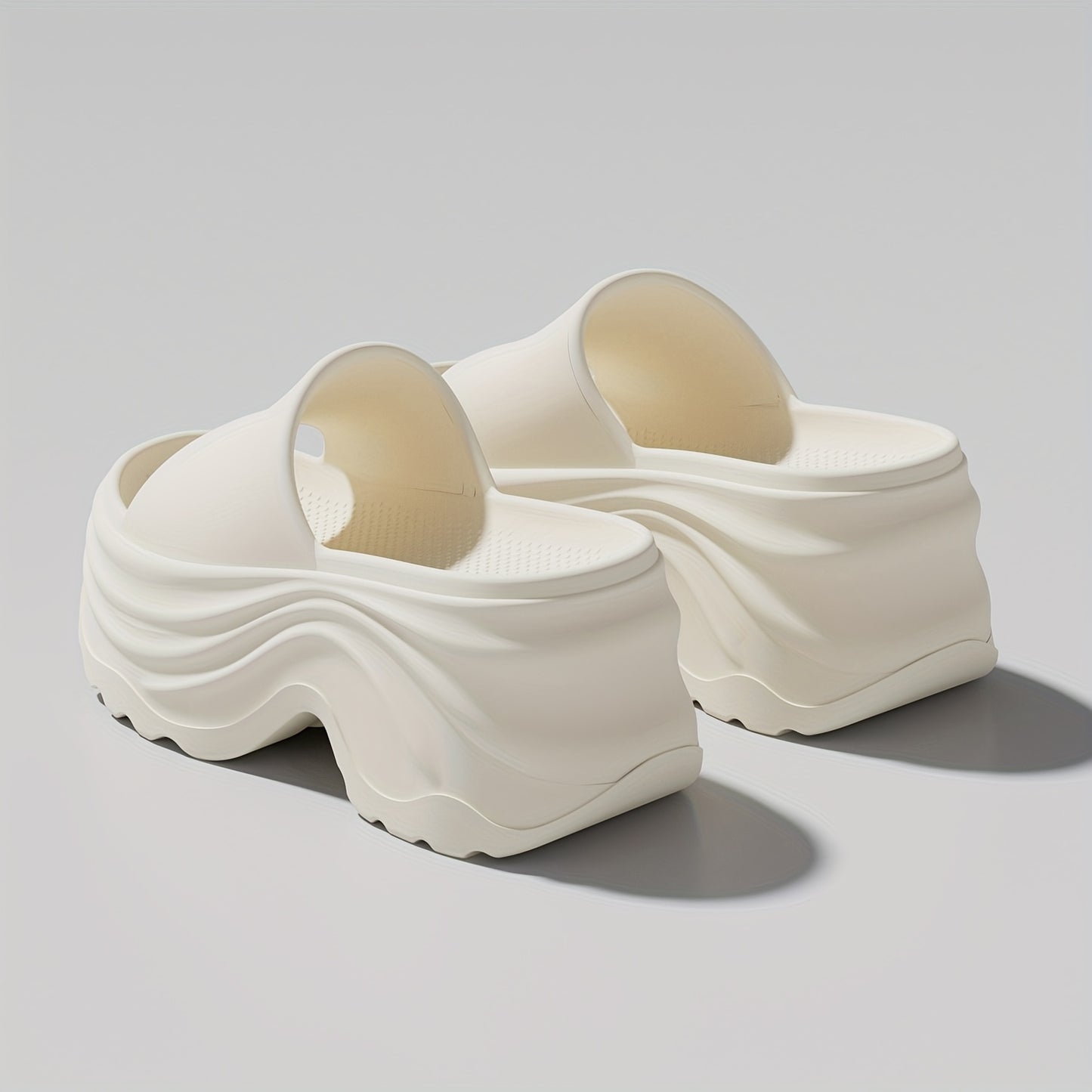 Women's Thick Bottom Elegant Slippers, Thick Bottom Cushion Fashion Open Toe Slippers