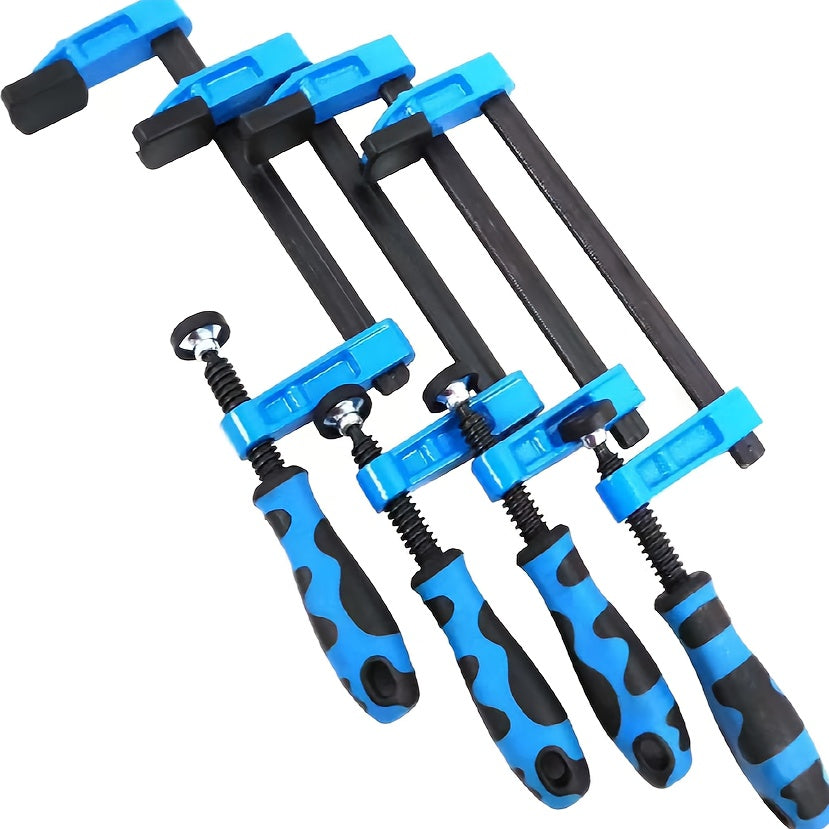 4pcs Quick-Release F-Clamps with Blue Handles