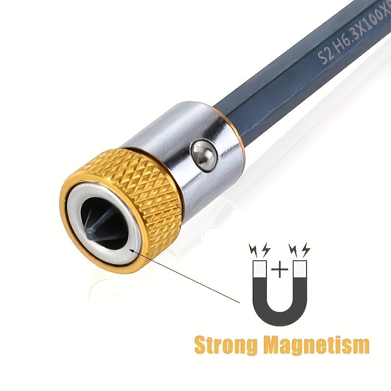 A Set of Three Alloy Magnetic Screwdriver Heads