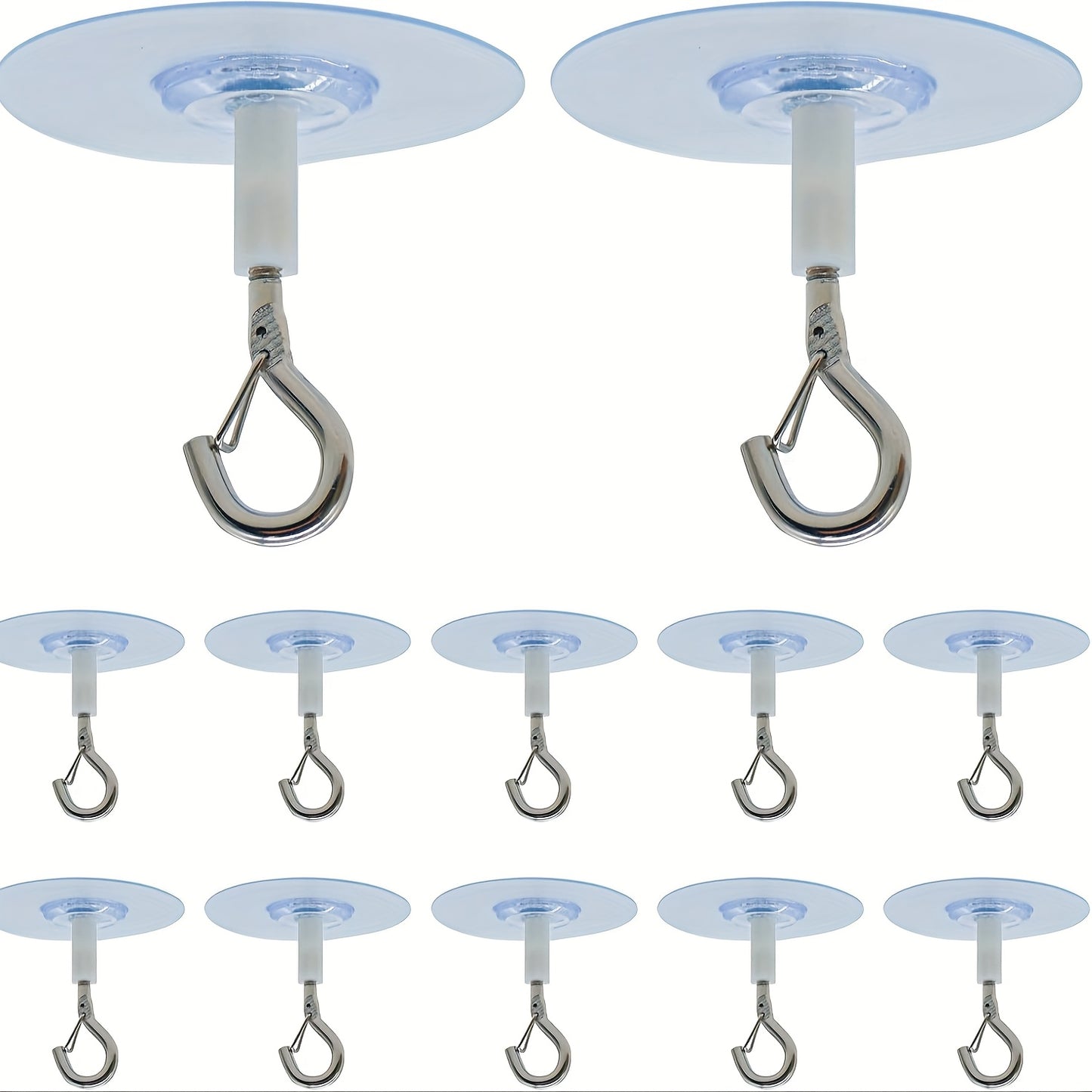 10 non-perforated adhesive ceiling hooks