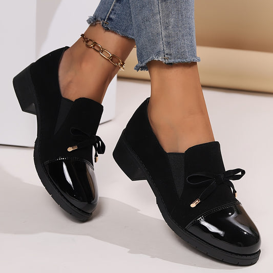 Women's Slip-On Loafers with Bow Accent