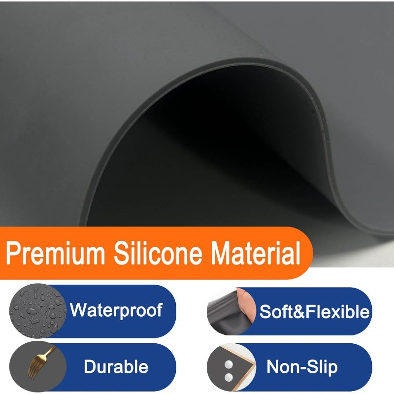 1-Pack Large Heat-Resistant Silicone Kitchen Island Countertop Protector Mat