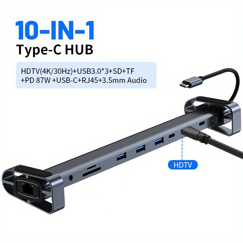 10-in-1 triple display USB-C hub