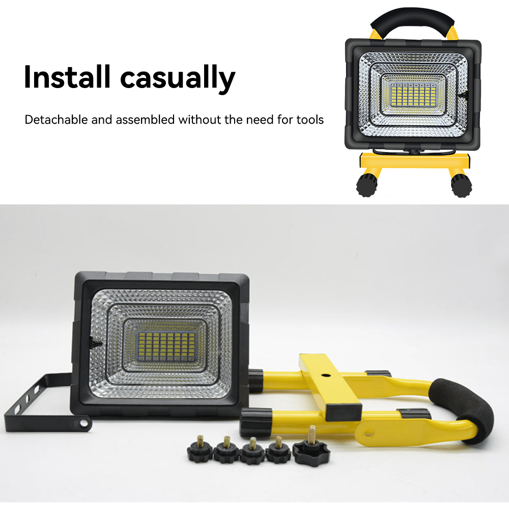 100W Rechargeable LED Floodlight - Portable Outdoor Emergency Lamp