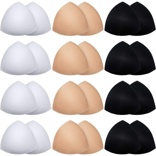 12 Pairs Women Triangle Bra Inserts