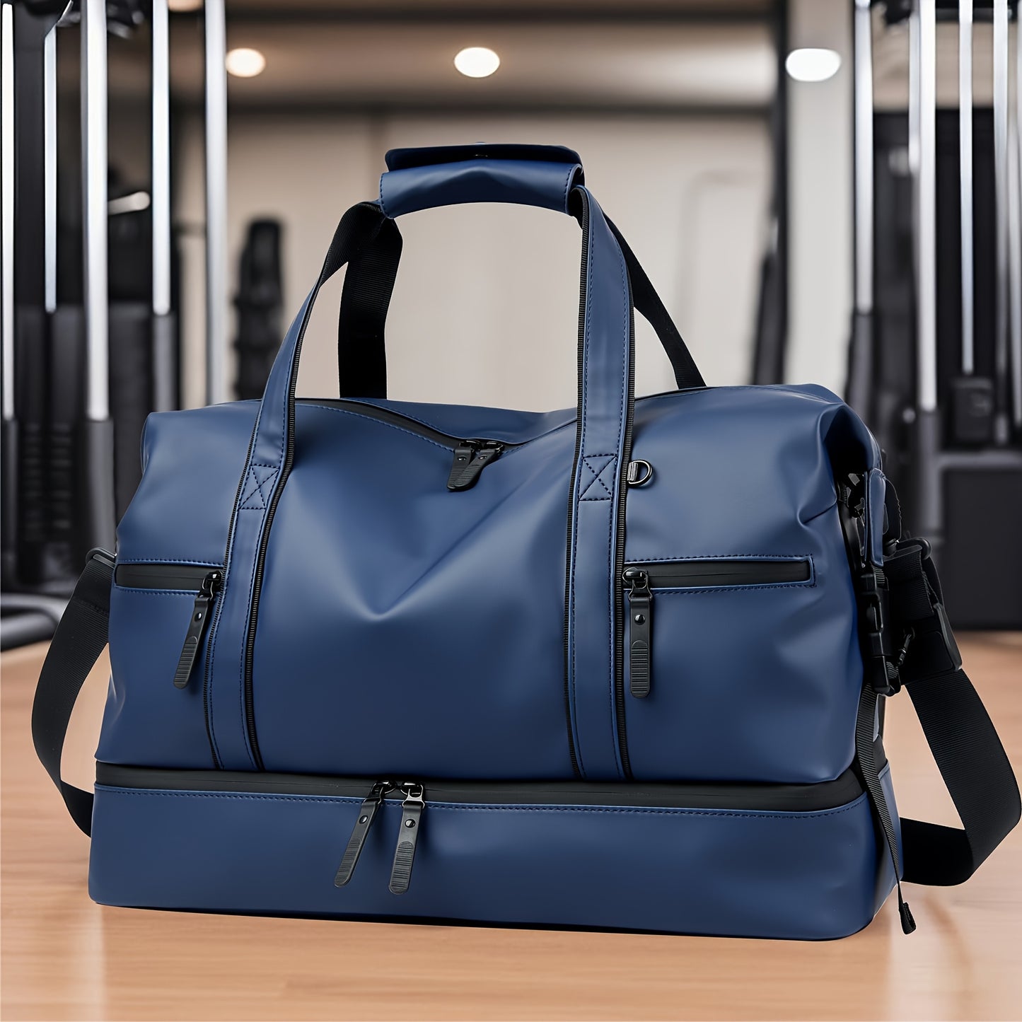 Foldable High Quality Gym Duffel Bag with Shoe Compartment & Wet Pocket