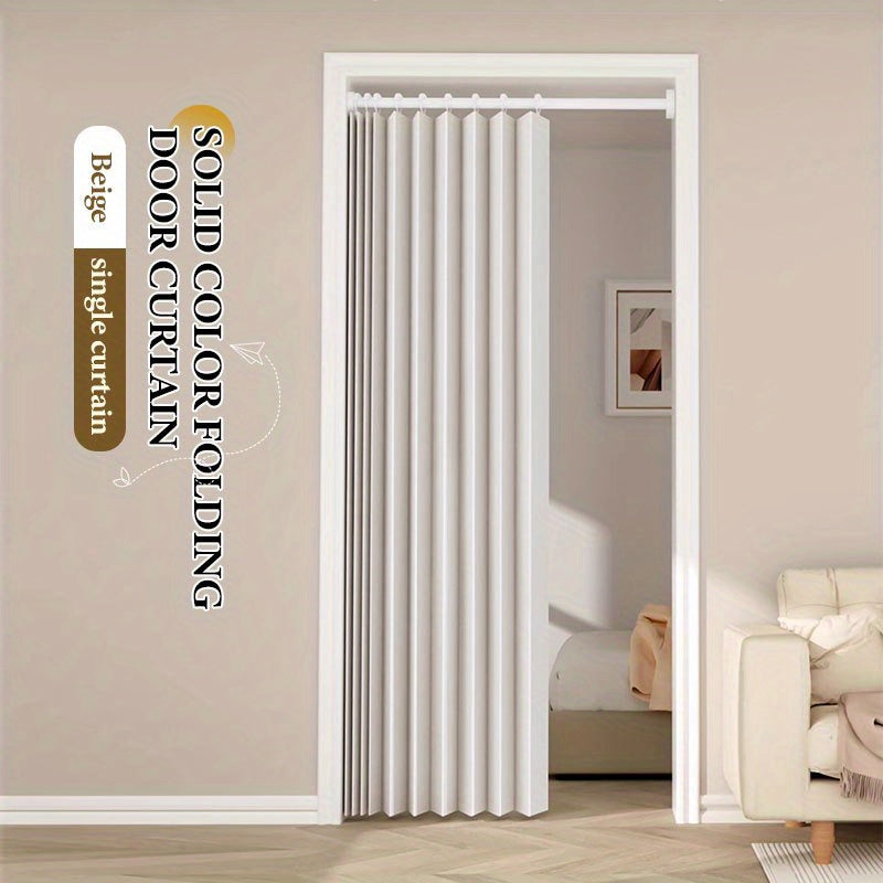 1pc Minimalist Accordion Door Curtain - Foldable Windproof Partition