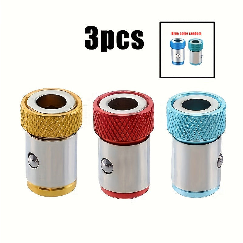 A Set of Three Alloy Magnetic Screwdriver Heads