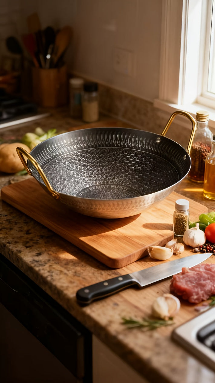 3pcs honeycomb Stainless steel non-stick pan