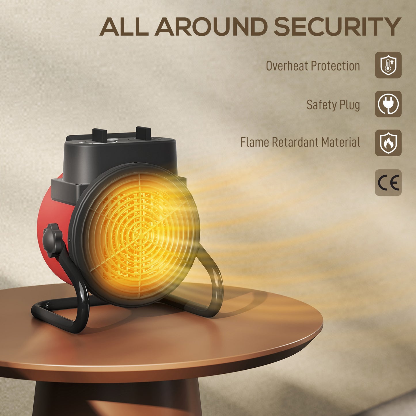Ceramic Space Heater, 2000W Portable Fan Electric Heater
