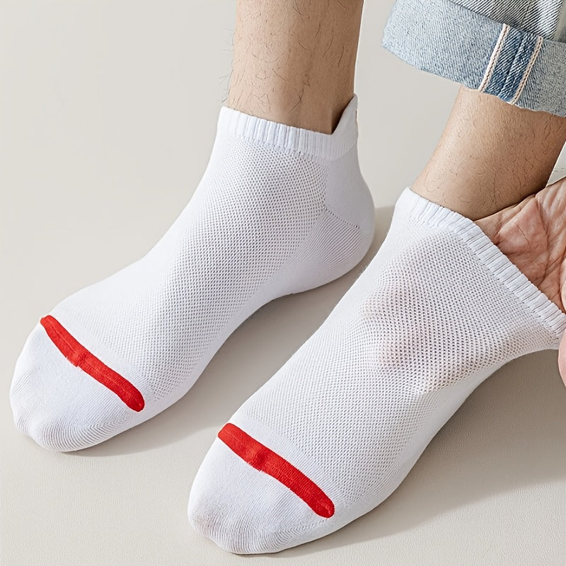9 Pairs of Randomly Mixed Color Men'S Short Socks