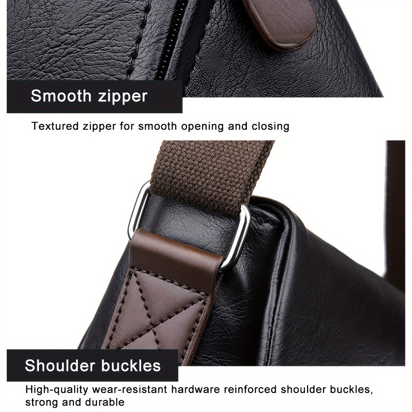 High-Quality Men'S Business Faux Leather Bag
