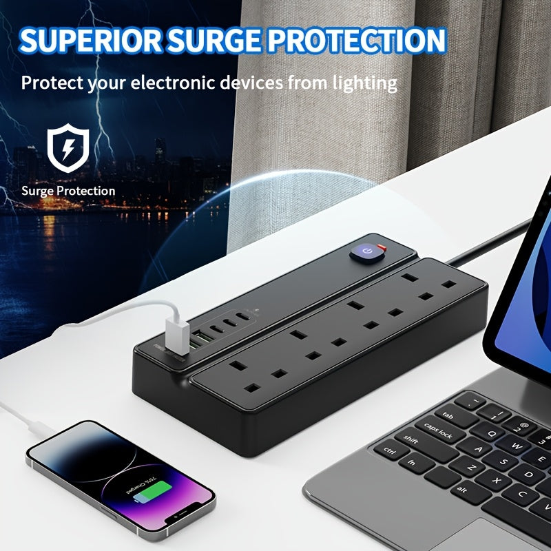10-in-1 Power Strip with USB Ports