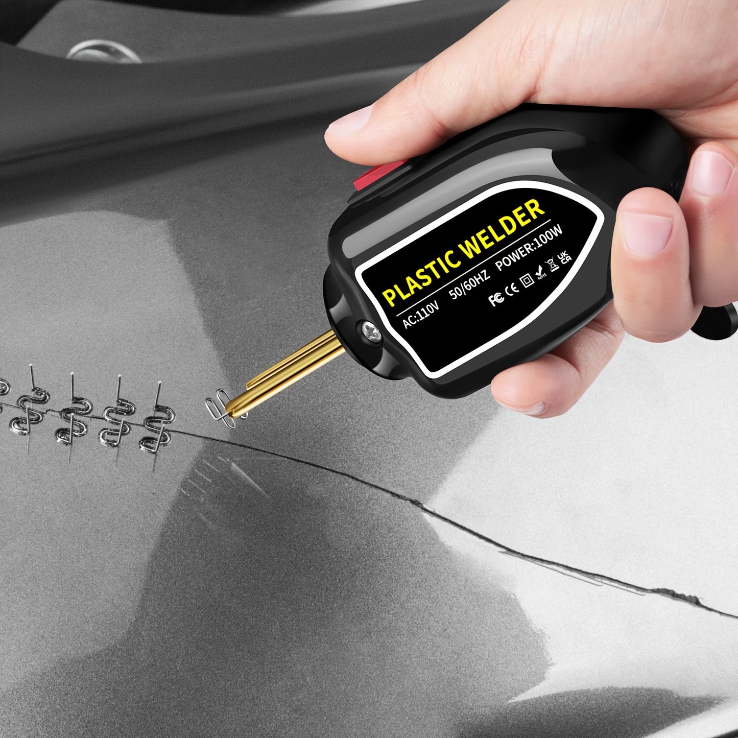 100W Plastic Welding Repair Kit (200pcs Staples for Free)