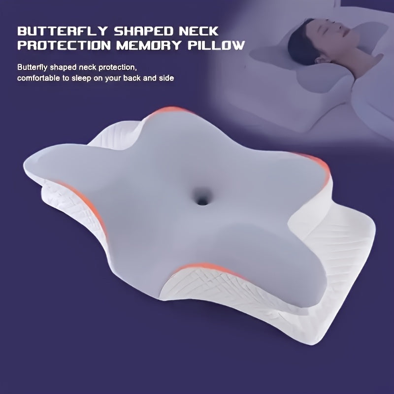 1 Butterfly-Shaped Memory Foam Pillow