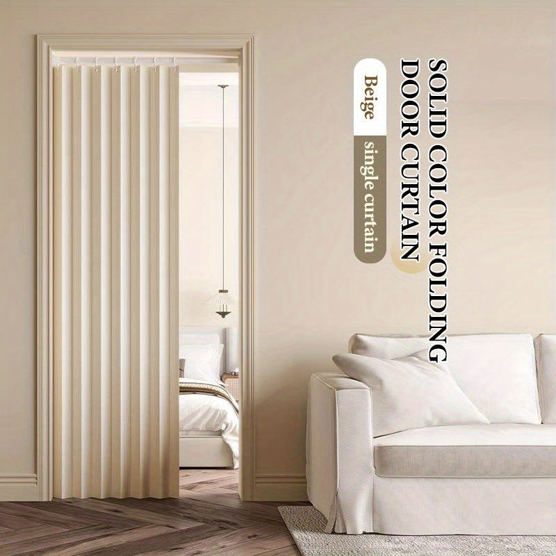 1pc Minimalist Accordion Door Curtain - Foldable Windproof Partition