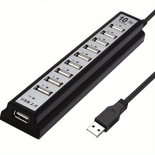 10-Port USB Hub Compatible for PS5/PS4/Xbox/PC/Mac