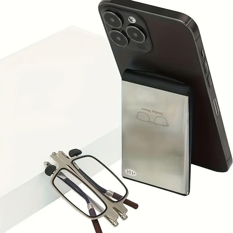 Phone-Attachable Folding Reading Glasses