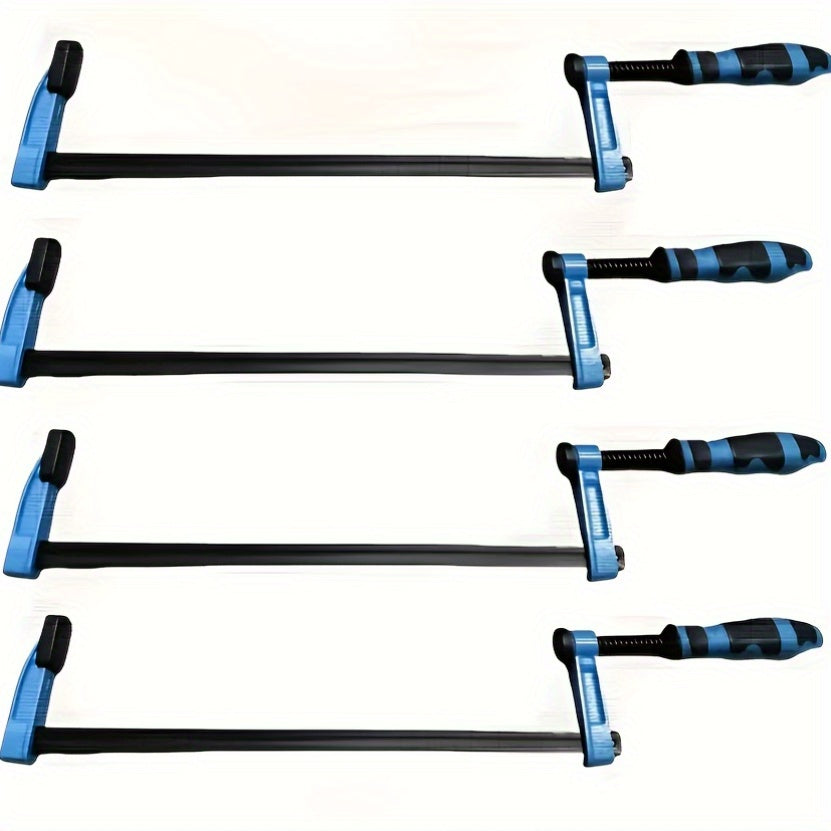 4pcs Quick-Release F-Clamps with Blue Handles