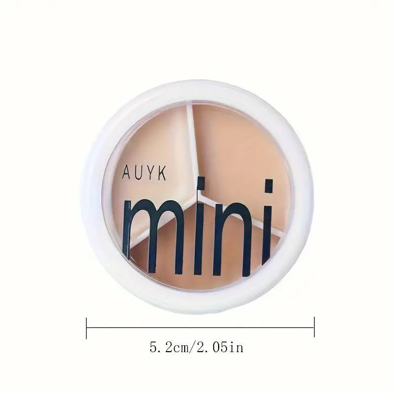 3-Shade Creamy Concealer Palette - Full Coverage for Dark Circles & Blemishes, Evens Skin Tone, Suitable for All Skin Types