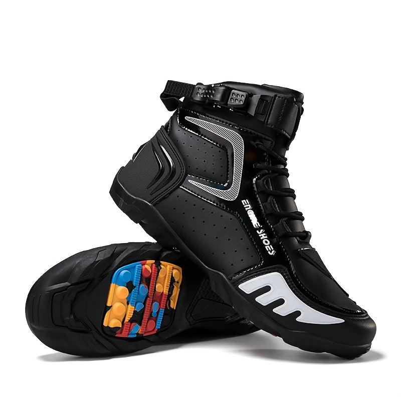 Men'S Motorcycle Boots Microfiber Motocross Racing Boots