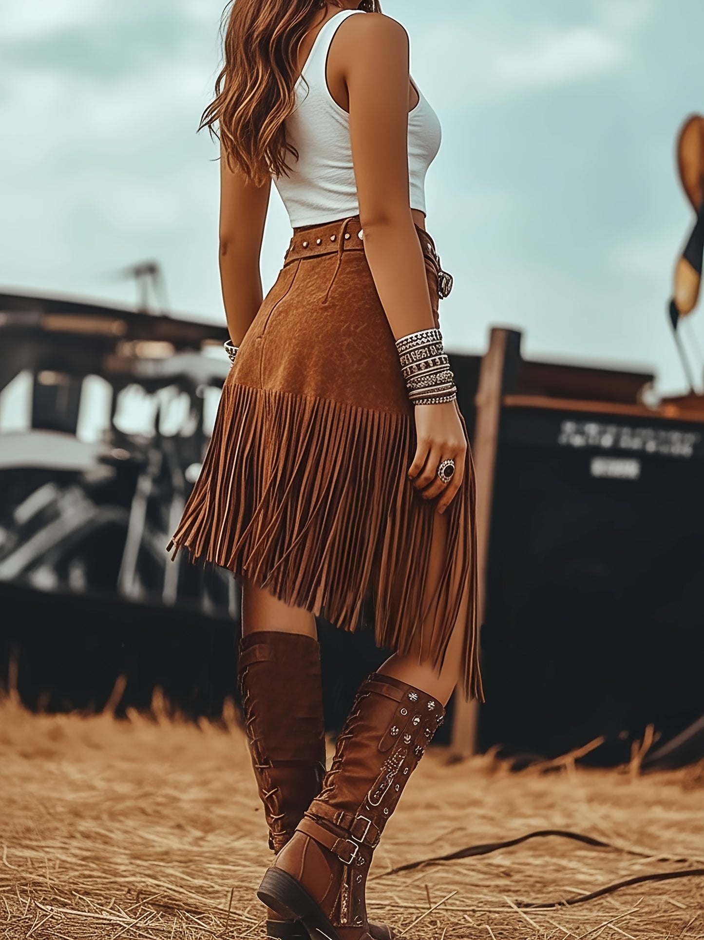 Y2K Western Cowboy Vintage Casual Dress