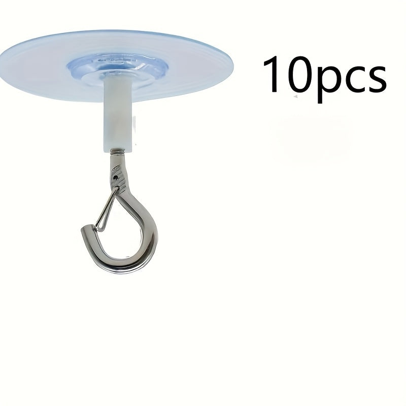 10 non-perforated adhesive ceiling hooks