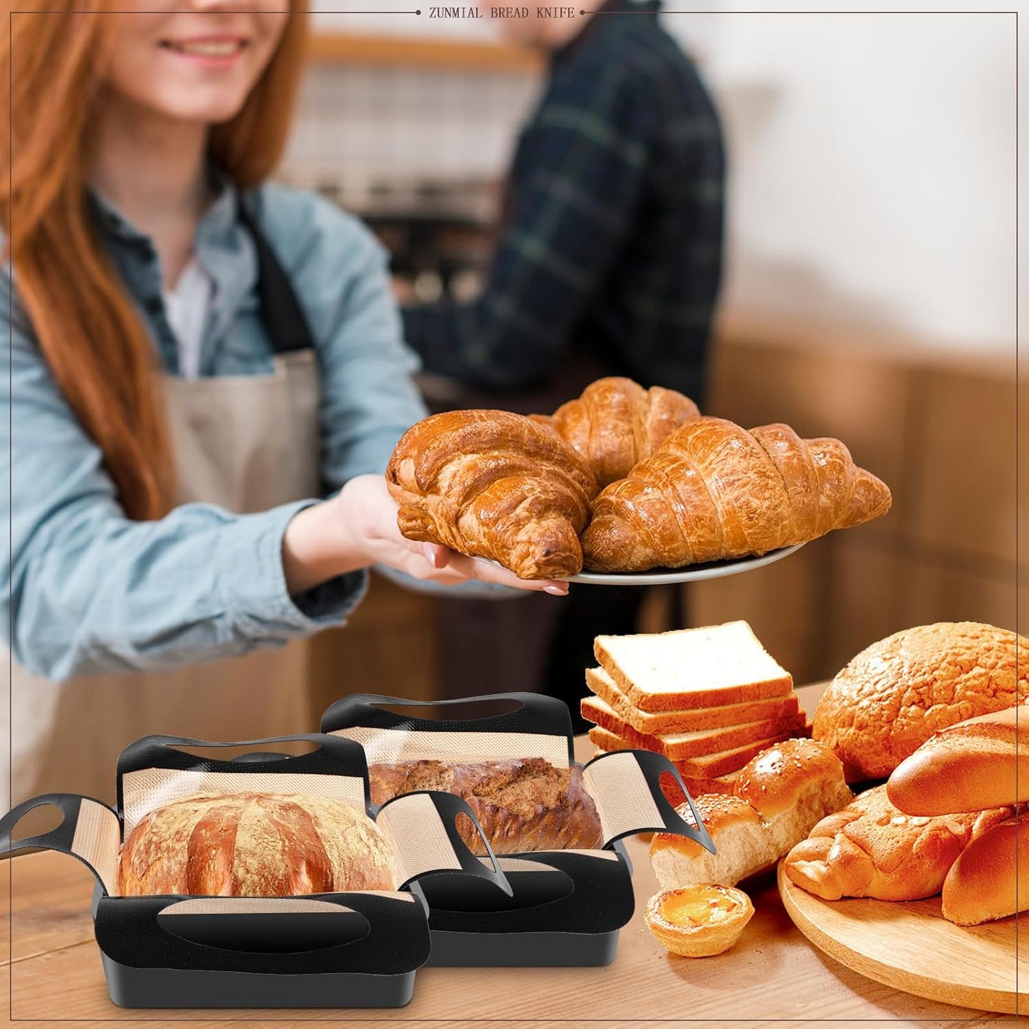 1 reusable silicone bread baking pad