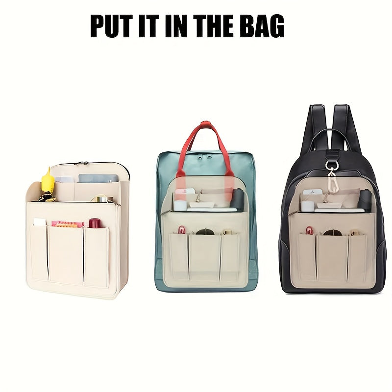 Heavy-Duty Nylon Backpack Storage Bag with Multi-Compartment Travel Organizer