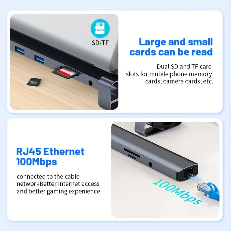 10-in-1 triple display USB-C hub
