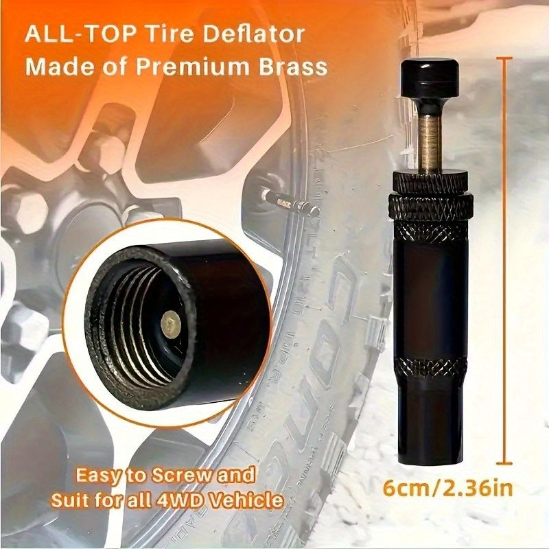 4pcs Heavy-Duty Adjustable Tire Deflator/Inflator Valve Kit