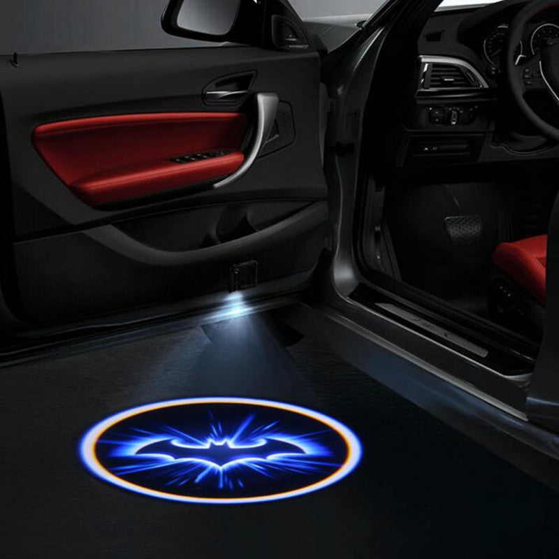 4pc Car LED Wiring-Free Ground Projection Welcome Light