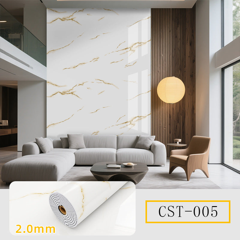 Thickened PVC self-adhesive faux marble wall sticker, background wall decorative sticker.