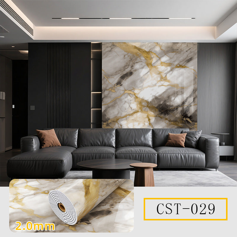 Thickened PVC self-adhesive faux marble wall sticker, background wall decorative sticker.