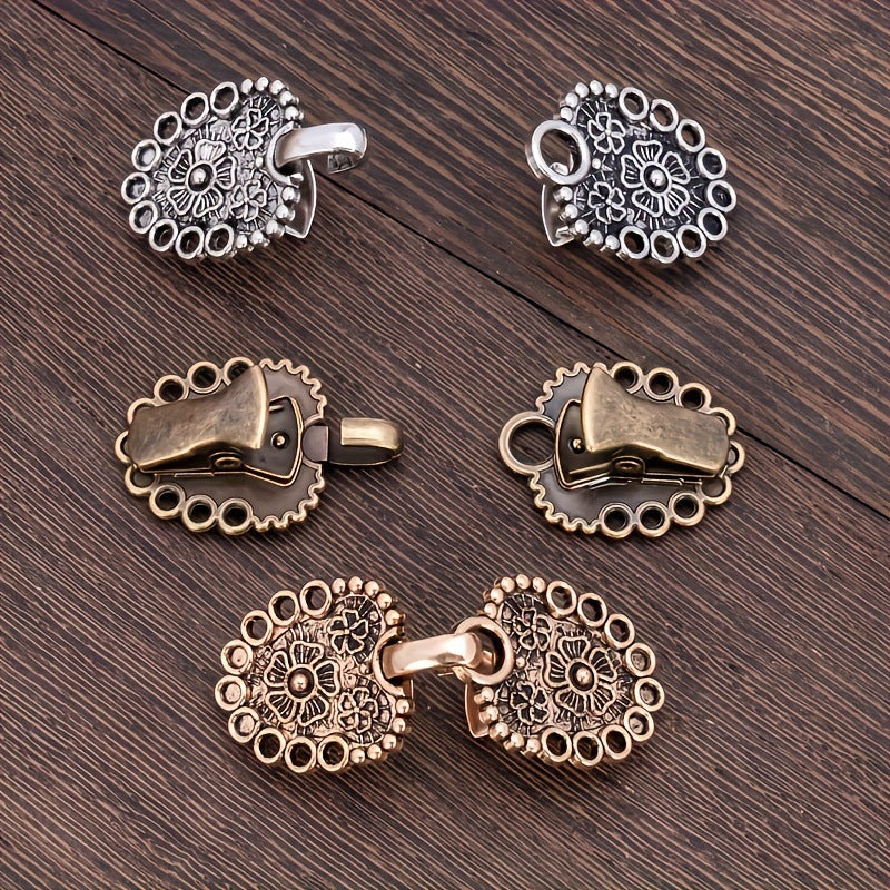 4pcs Vintage Zinc Alloy Sweater Clips, Rotating Sweater Clips