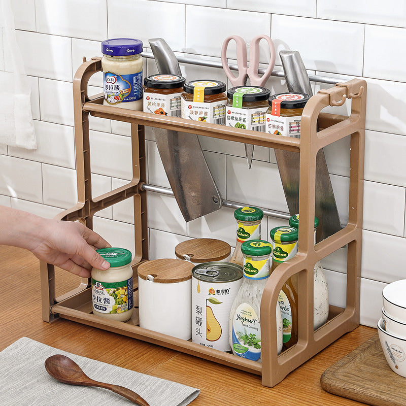 2 Layer Kitchen Organizer Rack Spices Organizer
