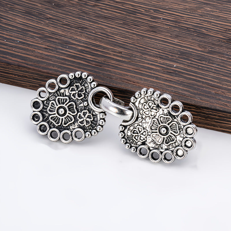 4pcs Vintage Zinc Alloy Sweater Clips, Rotating Sweater Clips