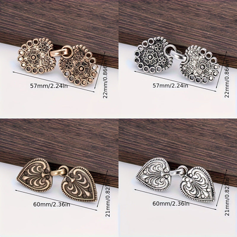 4pcs Vintage Zinc Alloy Sweater Clips, Rotating Sweater Clips