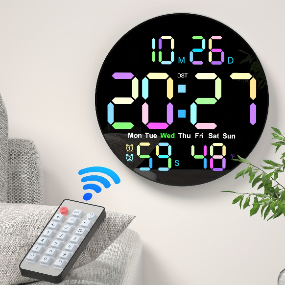 10"Large Round Digital Wall Clock