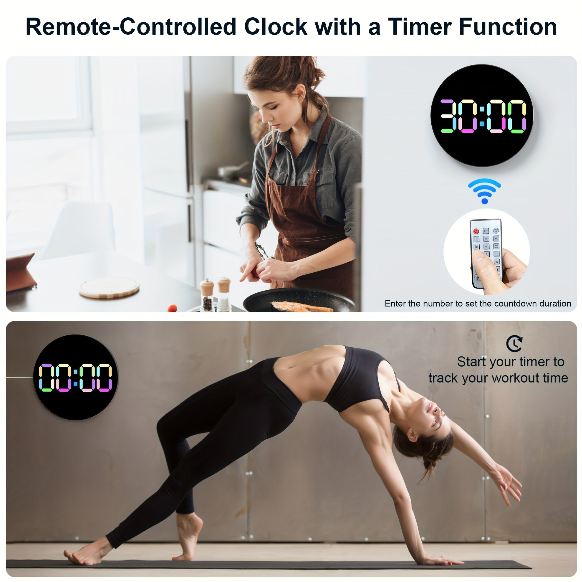 10"Large Round Digital Wall Clock