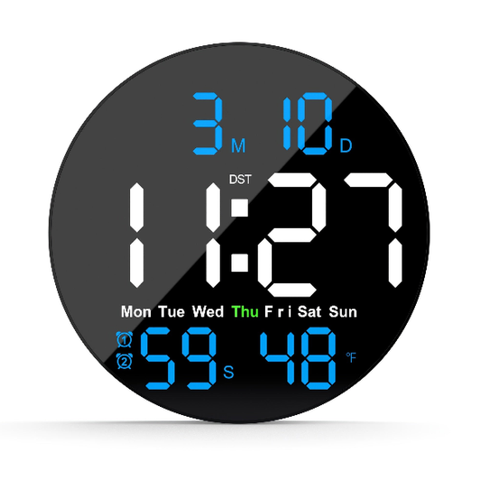 10"Large Round Digital Wall Clock