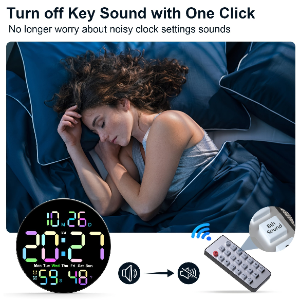 10"Large Round Digital Wall Clock