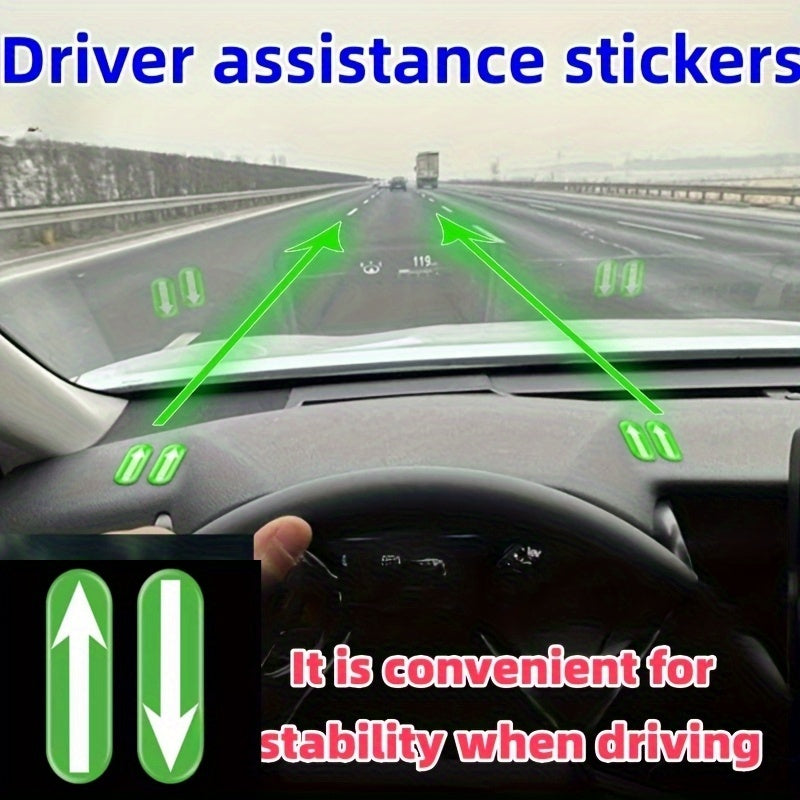 4pcs Arrow Glue Reflective Stickers