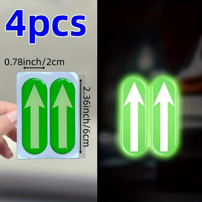 4pcs Arrow Glue Reflective Stickers