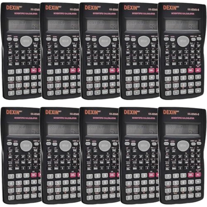 10 Pack Bulk Scientific Calculators with 240 Functions & 2-Line Large Display - 12-Digit HD Screen